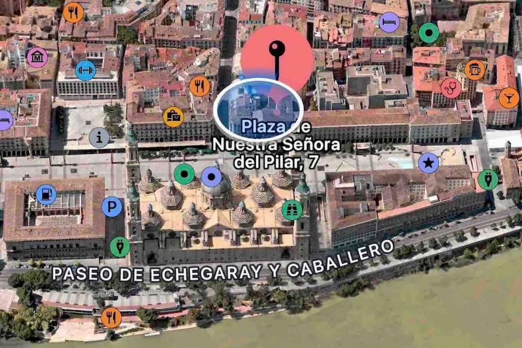 Appartamento La Plaza Del Pilar Saragozza Esterno foto